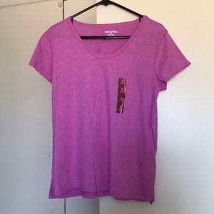 Purple short sleeve shirt